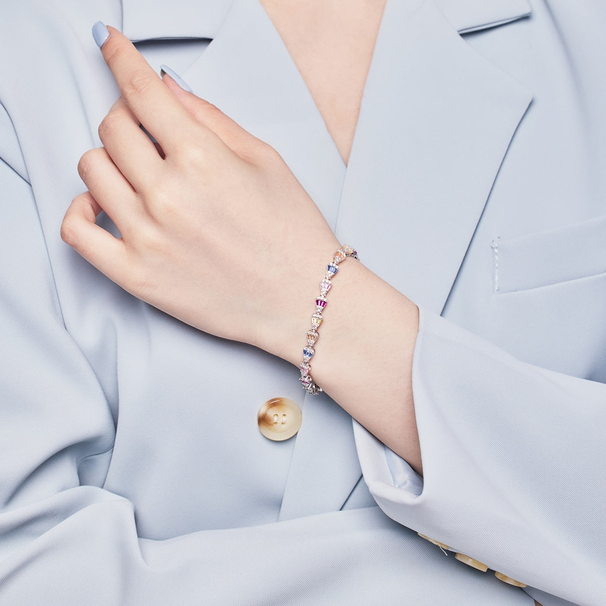 [Elitejewels]Radiant Water Drop Shape Daily Bracelet