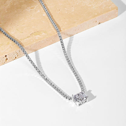 [Elitejewels]4.0 Carat Elegant Radiant Cut Necklace