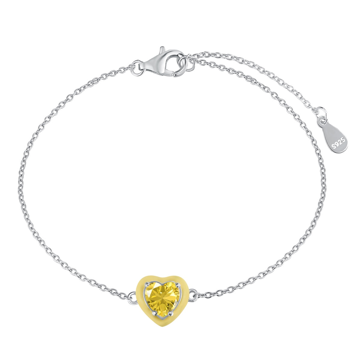 [Elitejewels]Sparkling Romantic Heart Shape Lover Bracelet