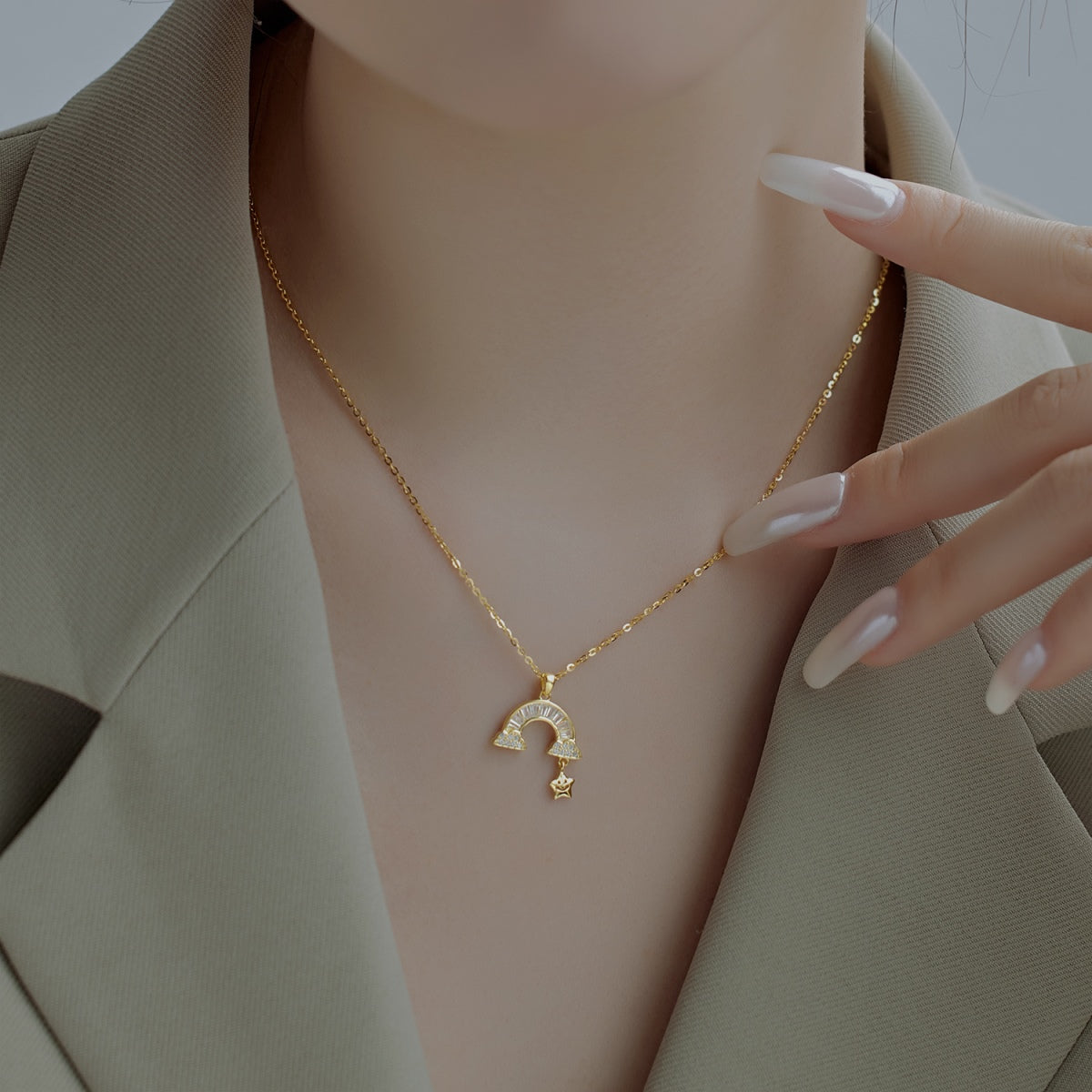 [Elitejewels]Unique Rainbow Star Necklace