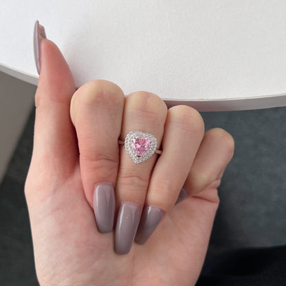 [Elitejewels]Delicate Ebullient Heart Shape Wedding Ring