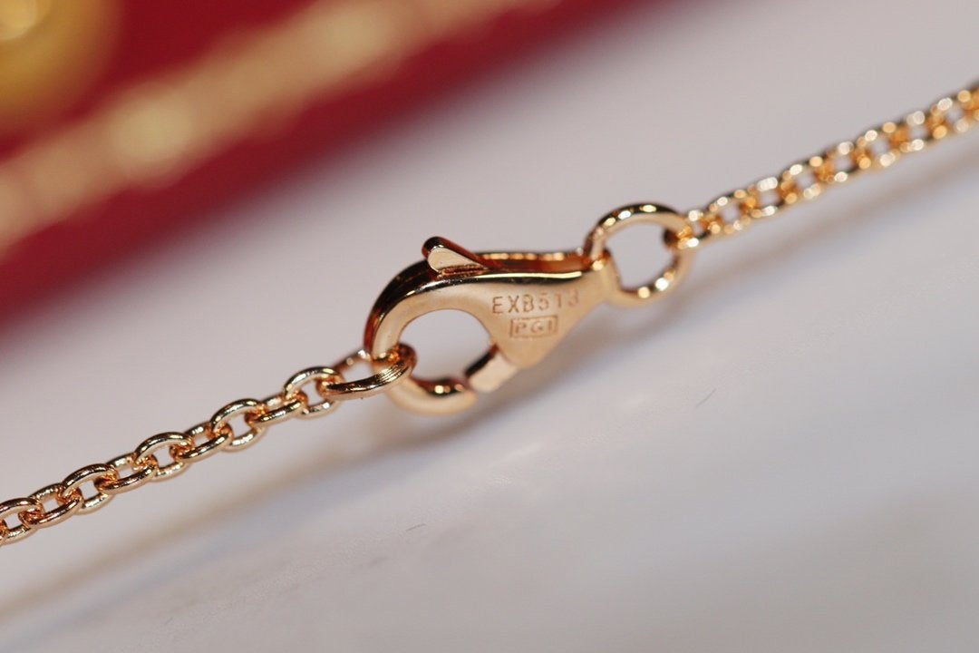 [Elitejewels]LOVE NECKLACE PINK GOLD AND SILVER