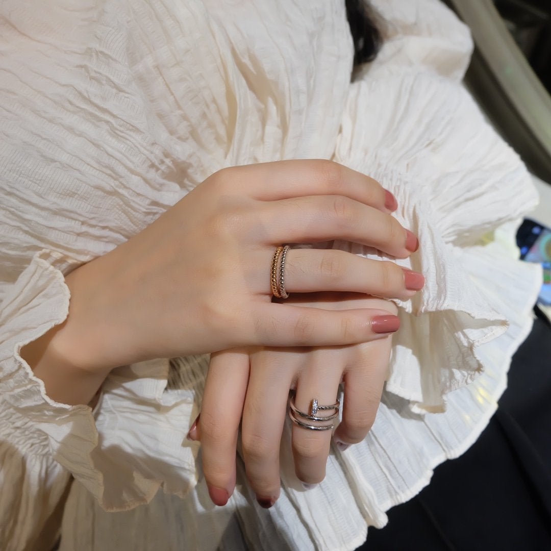 [Elitejewels]JUSTE RING 1.8MM SILVER DOUBLE ROW