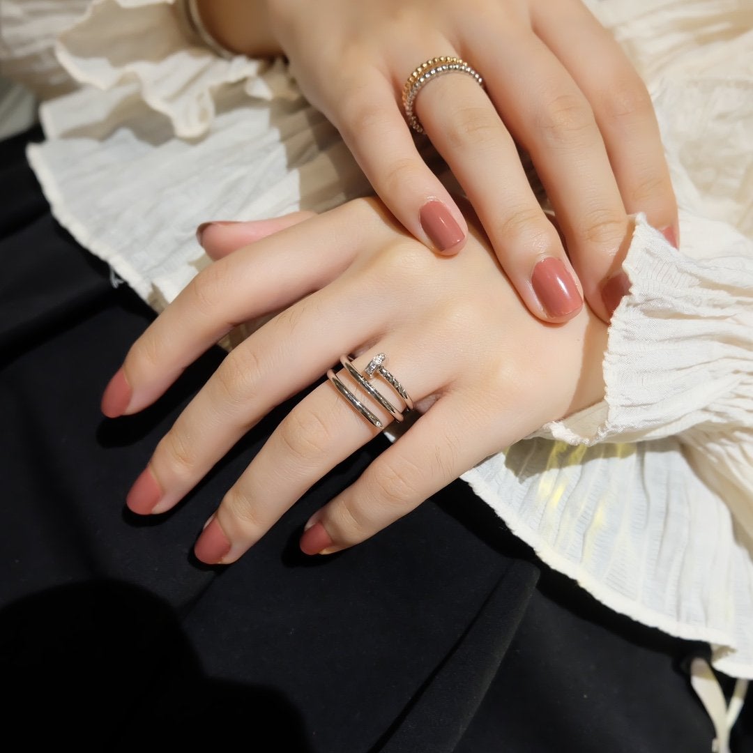 [Elitejewels]JUSTE RING 1.8MM SILVER DOUBLE ROW
