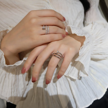 [Elitejewels]JUSTE RING 1.8MM SILVER DOUBLE ROW