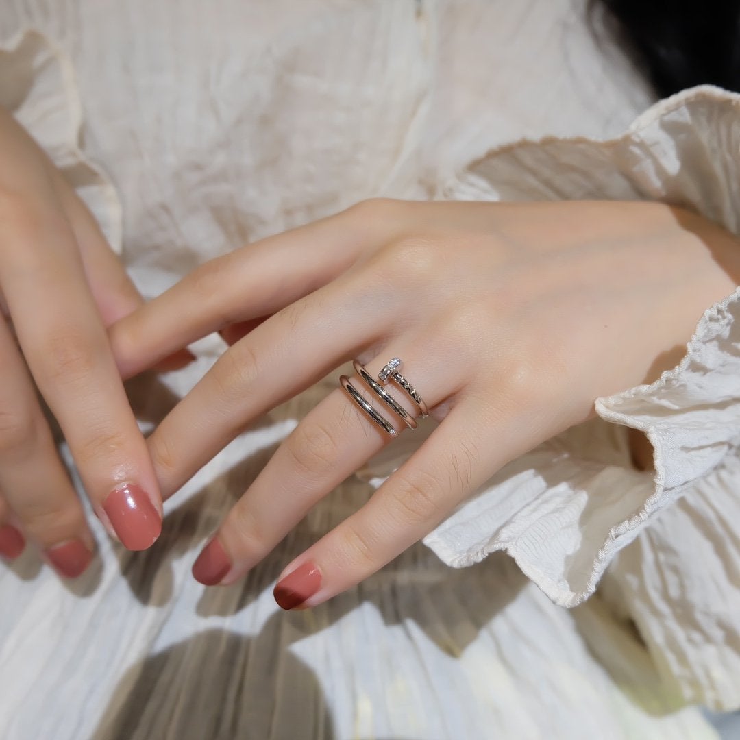 [Elitejewels]JUSTE RING 1.8MM SILVER DOUBLE ROW