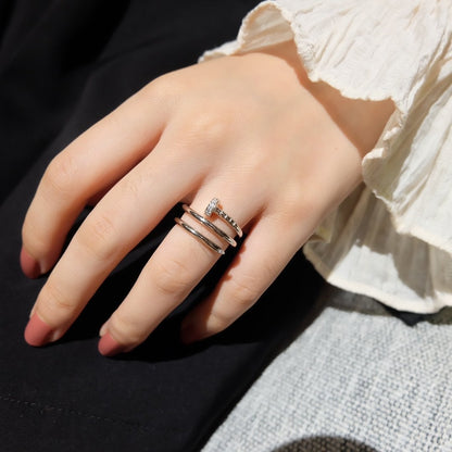 [Elitejewels]JUSTE RING 1.8MM SILVER DOUBLE ROW