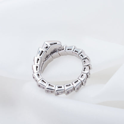 [Elitejewels]SERPENTI RING DIAMOND PAVED 4MM