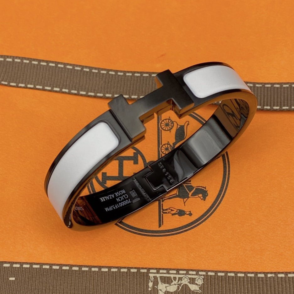 [Elitejewels]HM BRACELET 12MM BLACK WHITE CERAMIC