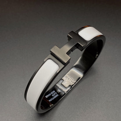[Elitejewels]HM BRACELET 12MM BLACK WHITE CERAMIC