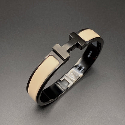 [Elitejewels]HM BRACELET 12MM BLACK BEIGE CERAMIC