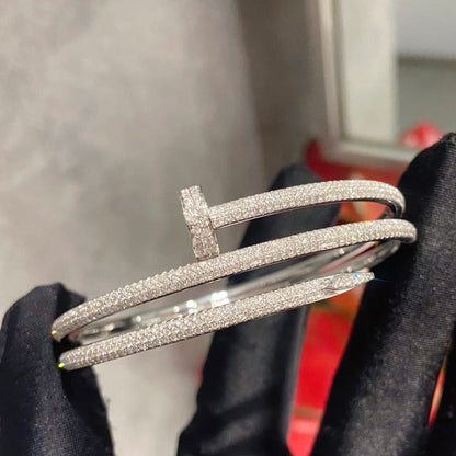 [Elitejewels]JUSTE BRACELET 3.5MM DOUBLE ROWS SILVER DIAMOND