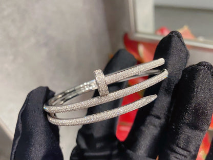 [Elitejewels]JUSTE BRACELET 3.5MM DOUBLE ROWS SILVER DIAMOND
