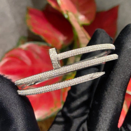 [Elitejewels]JUSTE BRACELET 3.5MM DOUBLE ROWS SILVER DIAMOND