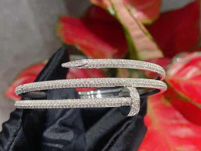 [Elitejewels]JUSTE BRACELET 3.5MM DOUBLE ROWS SILVER DIAMOND