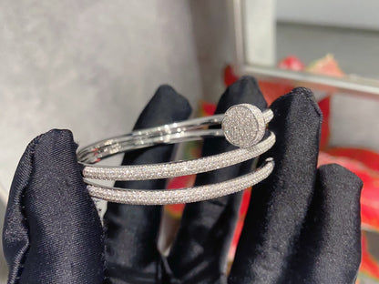 [Elitejewels]JUSTE BRACELET 3.5MM DOUBLE ROWS SILVER DIAMOND