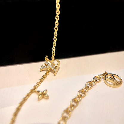 [Elitejewels]LV LOGO STAR MOTIF GOLD BRACELET