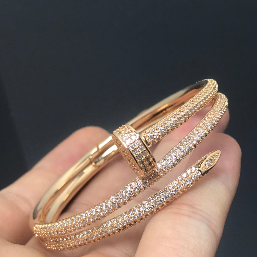 [Elitejewels]JUSTE BRACELET 3.5MM DOUBLE ROWS DIAMOND