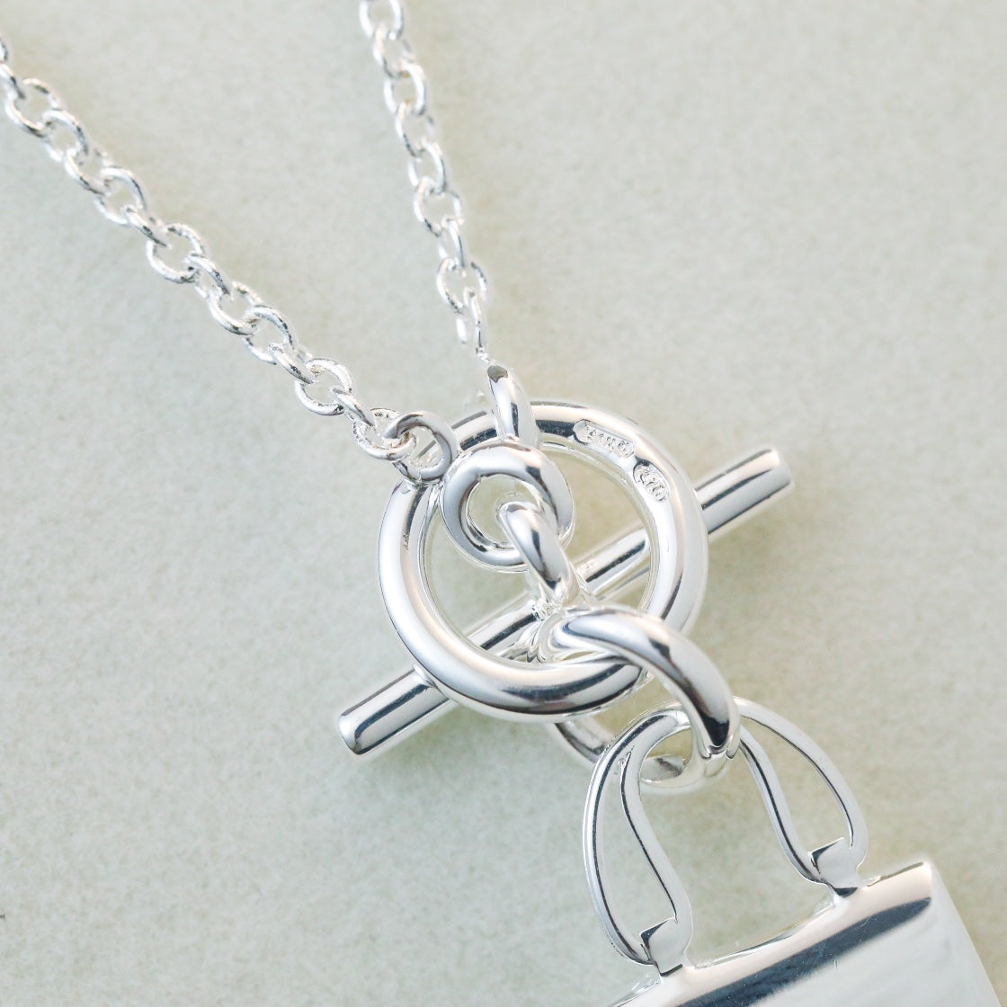 [Elitejewels]POP H PEDANT SILVER NECKLACE
