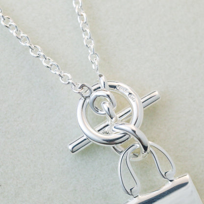 [Elitejewels]POP H PEDANT SILVER NECKLACE