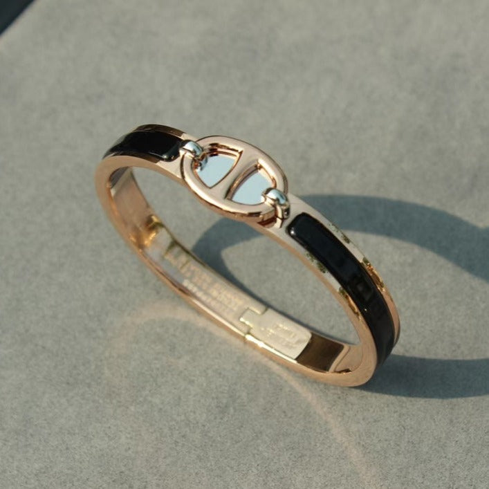 [Elitejewels]CLIC CHAINE PINK GOLD BRACELET