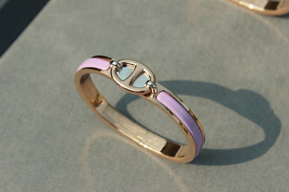 [Elitejewels]CLIC CHAINE PINK GOLD BRACELET