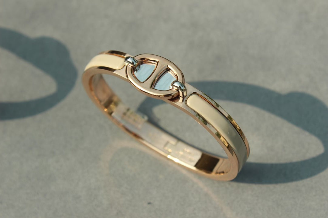 [Elitejewels]CLIC CHAINE PINK GOLD BRACELET