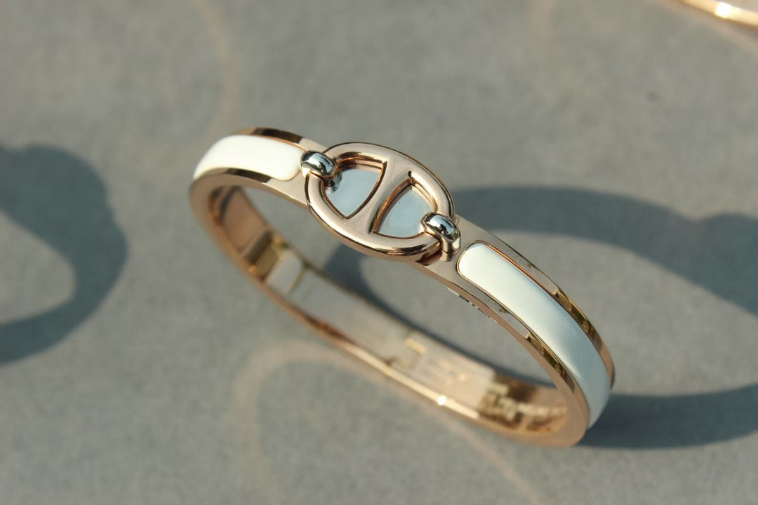 [Elitejewels]CLIC CHAINE PINK GOLD BRACELET