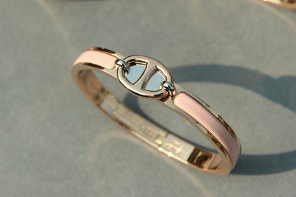 [Elitejewels]CLIC CHAINE PINK GOLD BRACELET