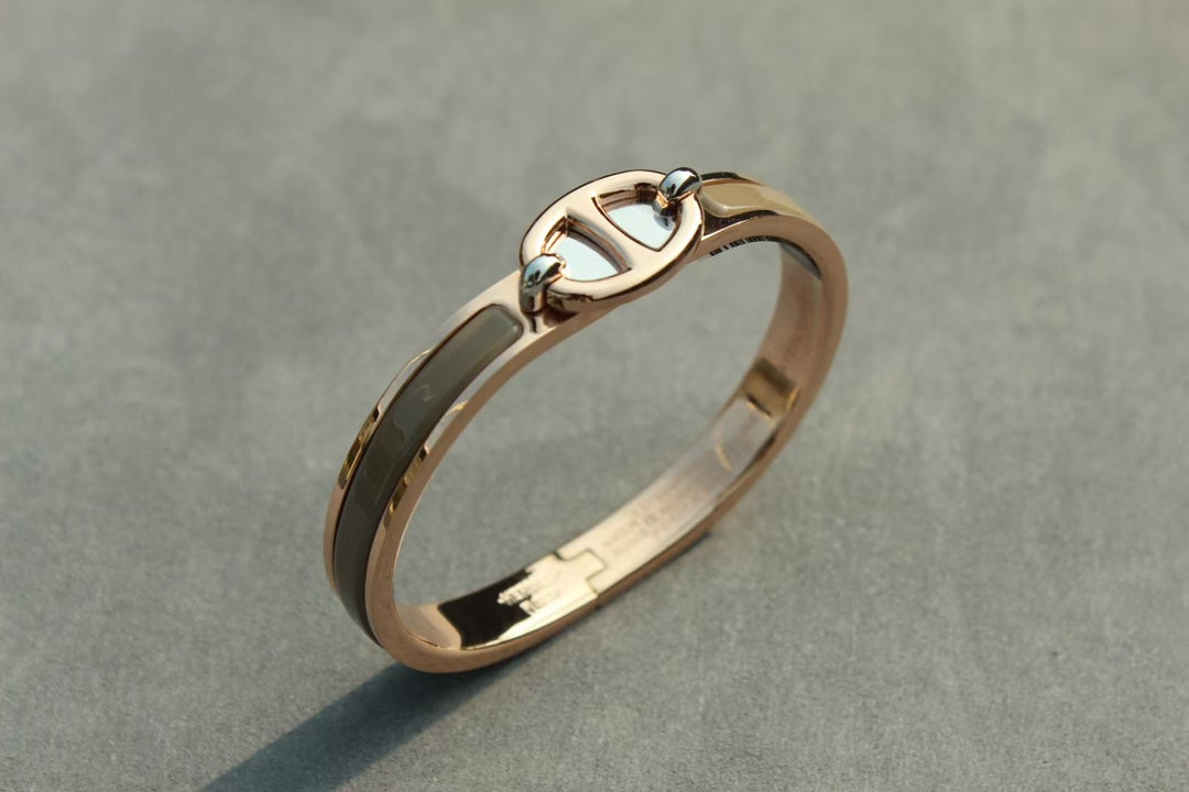 [Elitejewels]CLIC CHAINE PINK GOLD BRACELET
