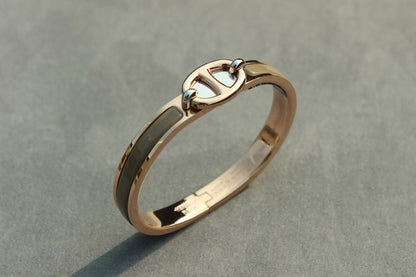 [Elitejewels]CLIC CHAINE PINK GOLD BRACELET