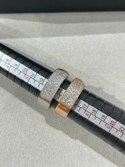 [Elitejewels]LIENS EVIDENCE PINK GOLD DIAMOND PAVED RING
