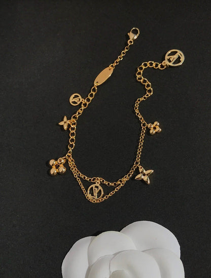 [Elitejewels]LV BLOOMING PINK GOLD MOP BRACELET