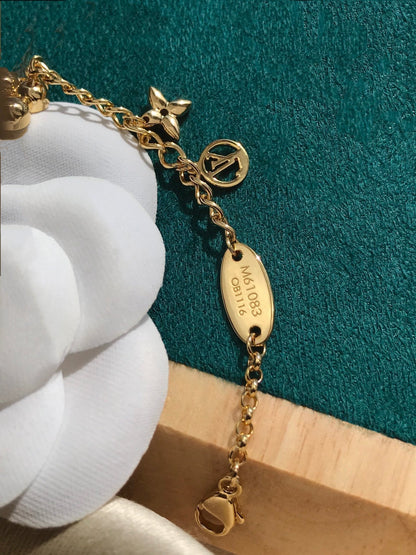 [Elitejewels]LV BLOOMING PINK GOLD MOP BRACELET