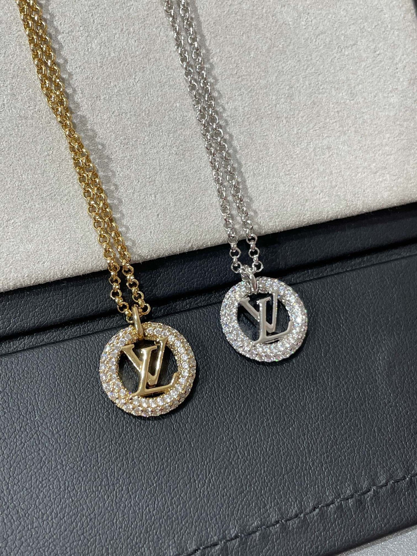 [Elitejewels]LV BY NIGHT DIAMOND PAVED NECKLACE