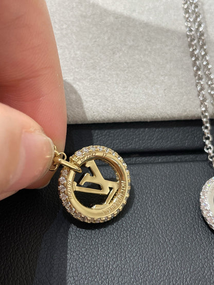 [Elitejewels]LV BY NIGHT DIAMOND PAVED NECKLACE