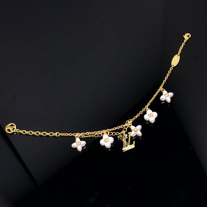 [Elitejewels]LV LOGO 6 MOTIF STAR AND SUN GOLD BRACELET