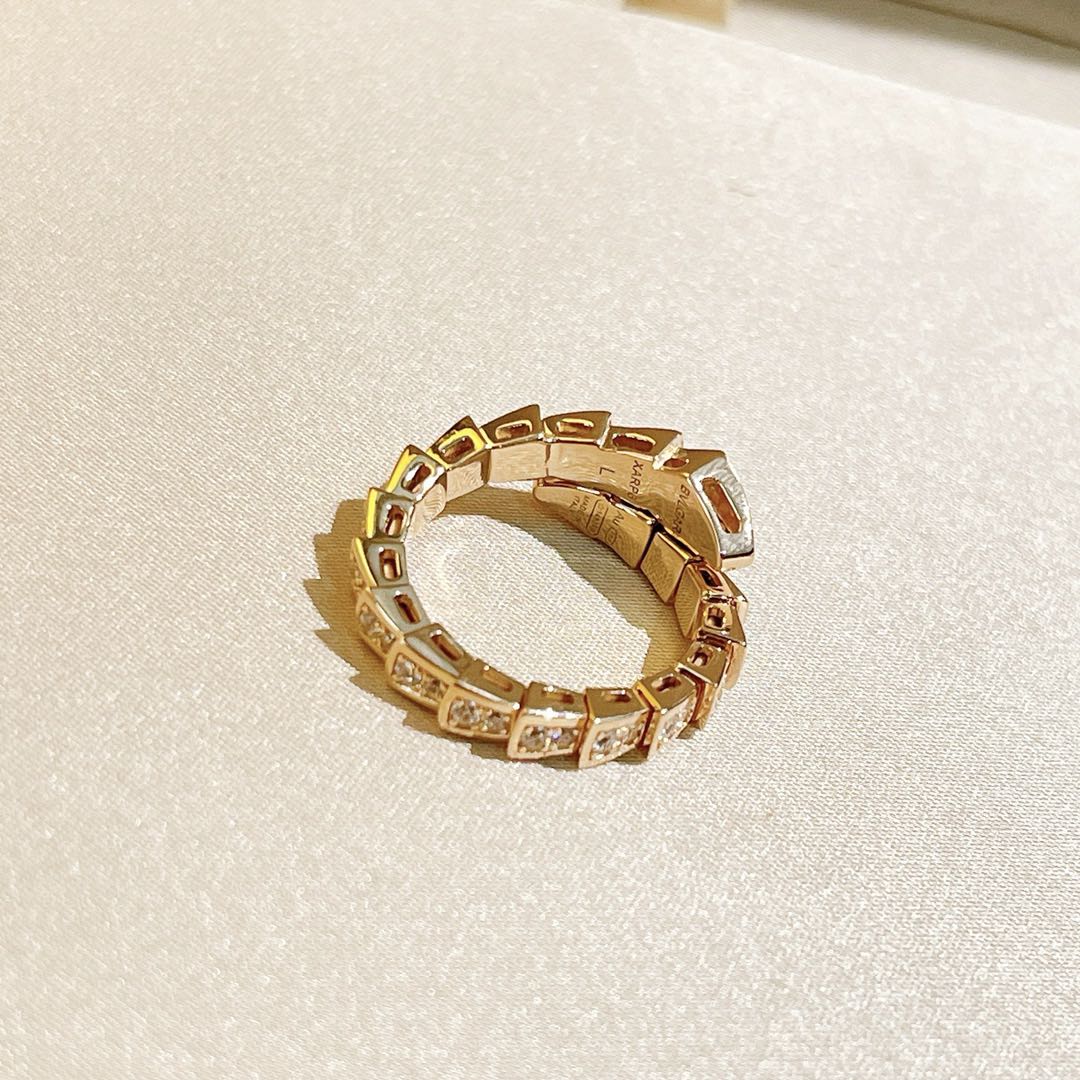 [Elitejewels]SERPENTI RING DIAMOND PAVED 4MM