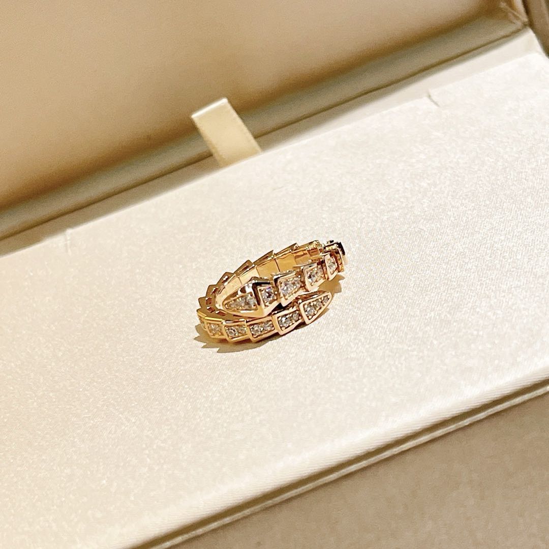 [Elitejewels]SERPENTI RING DIAMOND PAVED 4MM