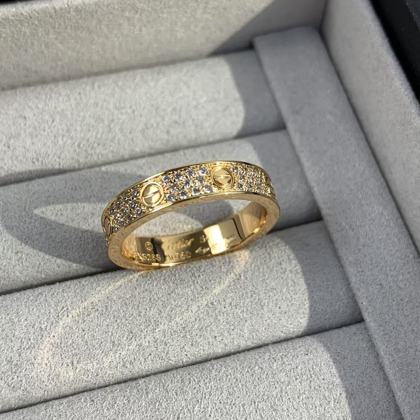 [Elitejewels]LOVE RING 3.6MM DIAMOND PAVED