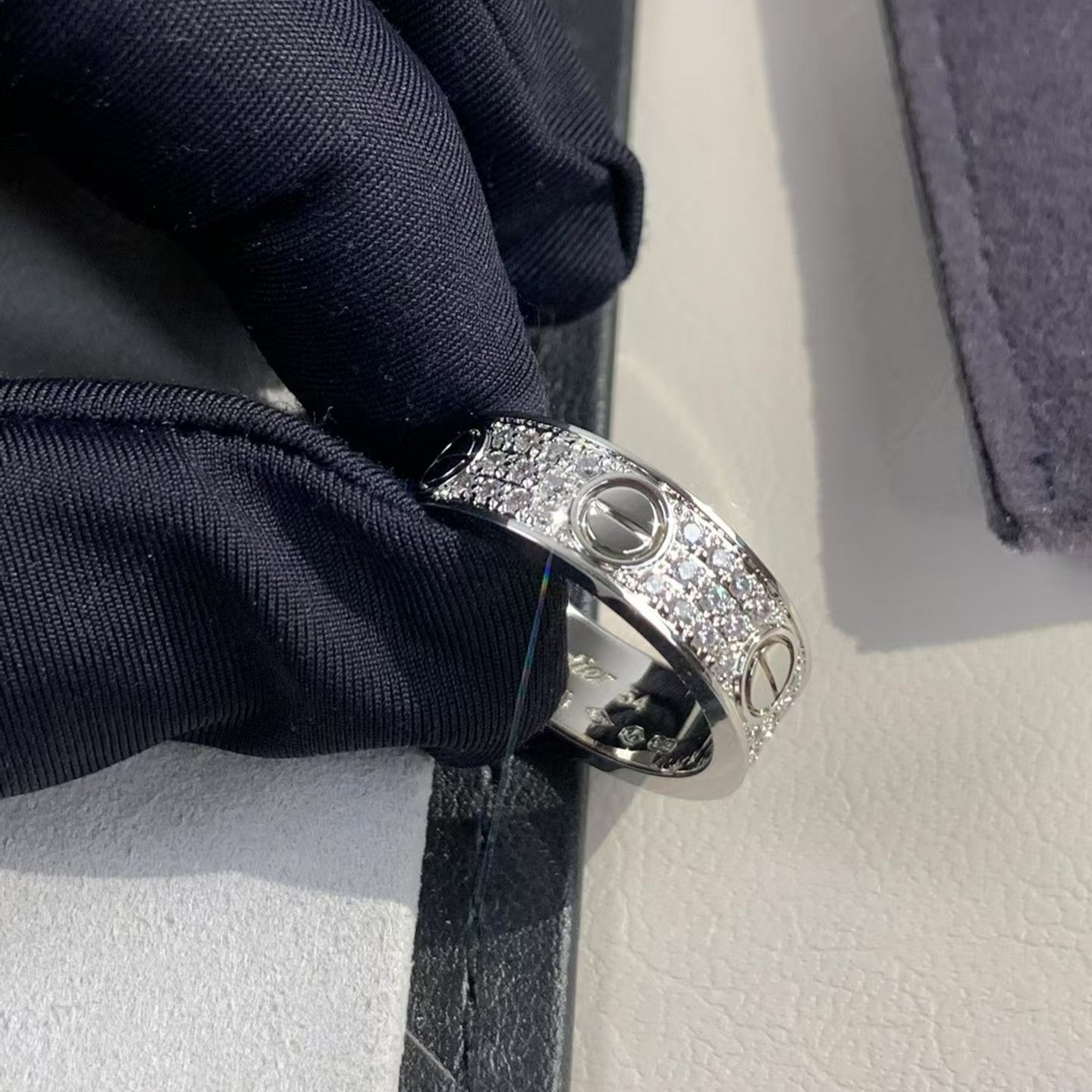 [Elitejewels]LOVE RING 5.5MM DIAMONDS PAVED