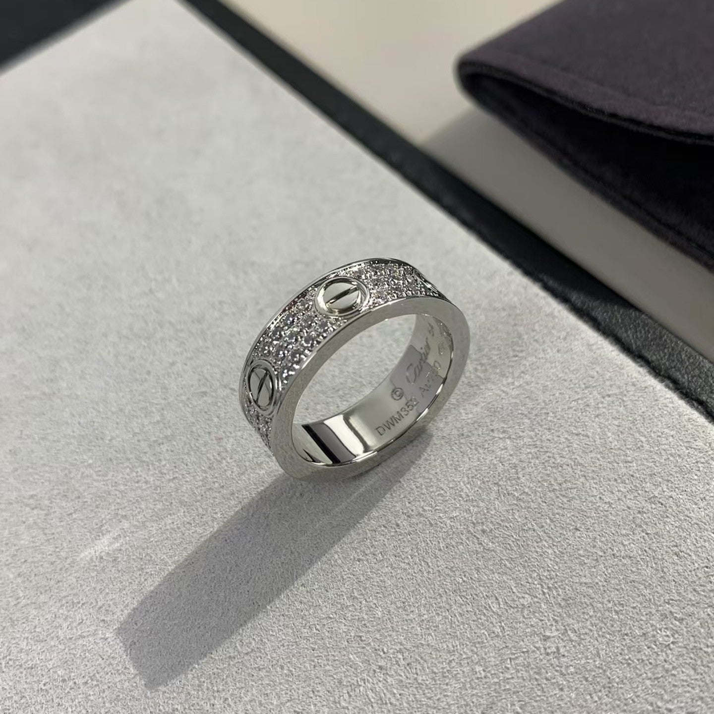 [Elitejewels]LOVE RING 5.5MM DIAMONDS PAVED