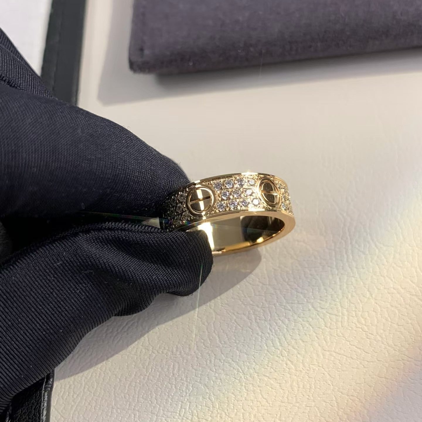 [Elitejewels]LOVE RING 5.5MM DIAMONDS PAVED