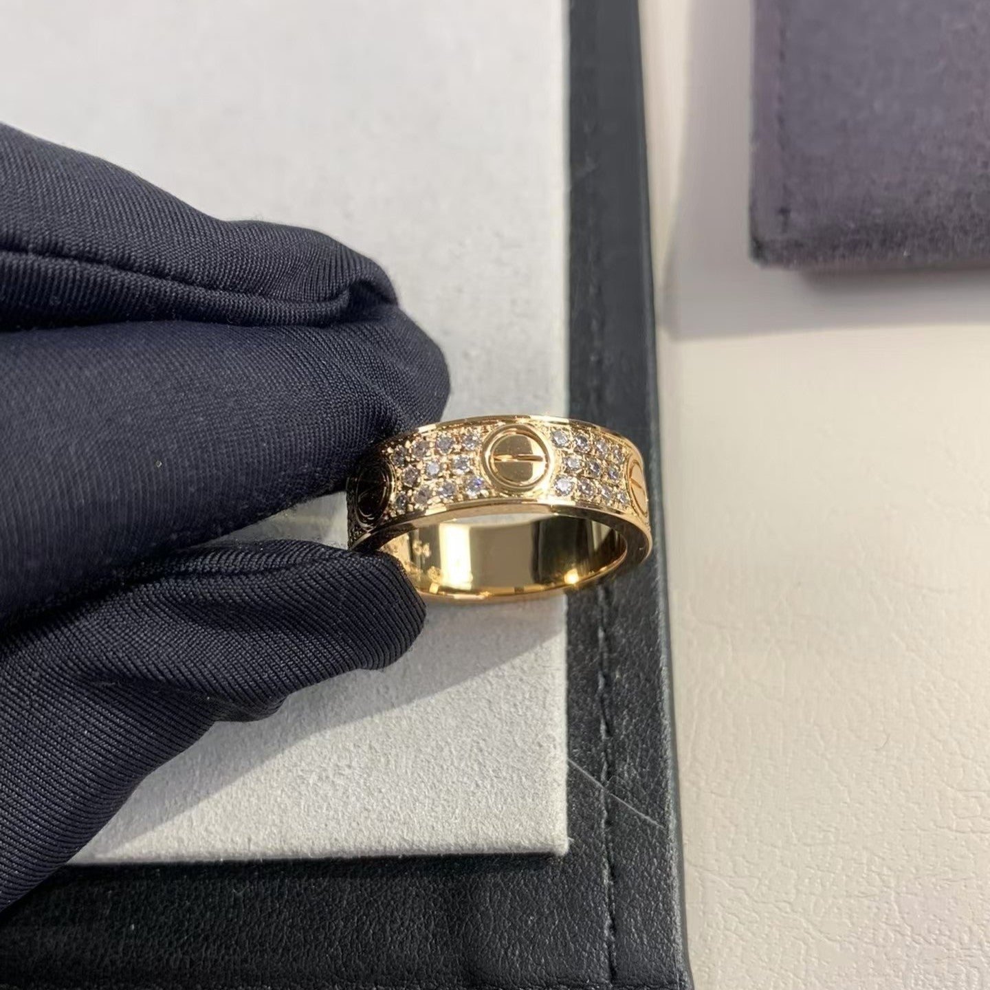 [Elitejewels]LOVE RING 5.5MM DIAMONDS PAVED