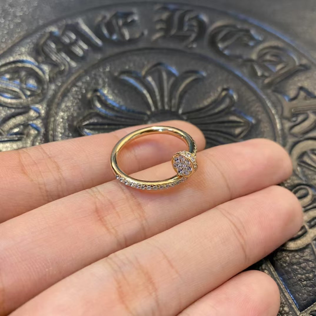 [Elitejewels]JUSTE RING 1.8MM GOLD DIAMONDS