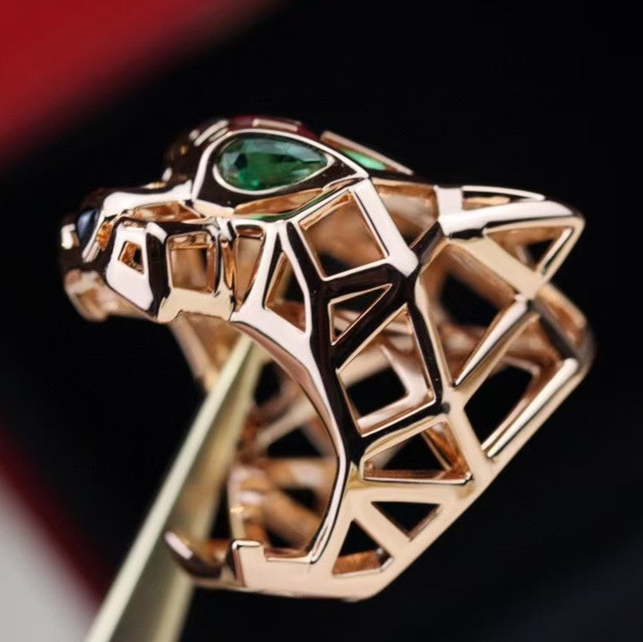 [Elitejewels]HOLLOW LEOPARD HEAD RING