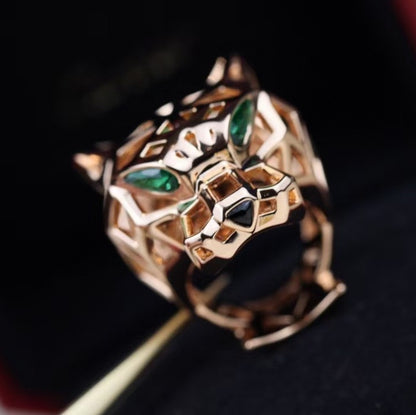 [Elitejewels]HOLLOW LEOPARD HEAD RING