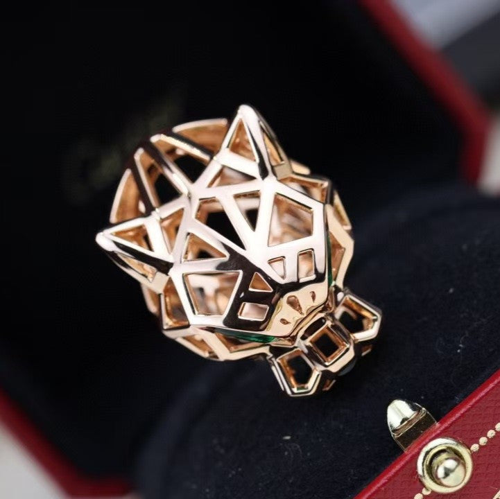 [Elitejewels]HOLLOW LEOPARD HEAD RING
