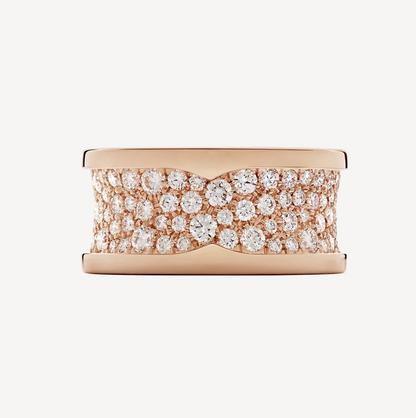 [Elitejewels]ZERO 1 WITH PAVED DIAMONDS ON THE SPIRAL RING