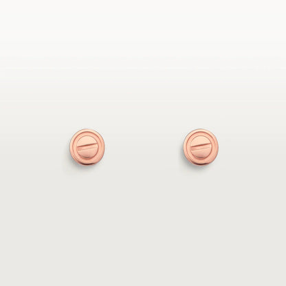 [Elitejewels]LOVE EARRINGS PINK GOLD 10MM